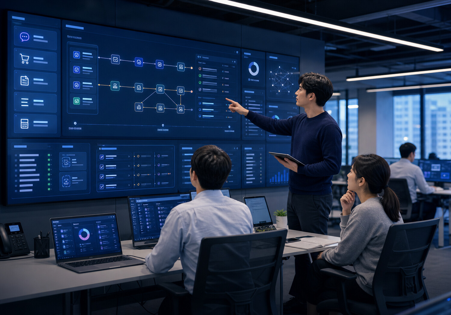 Provision AI WorkOS 업무 자동화 화면